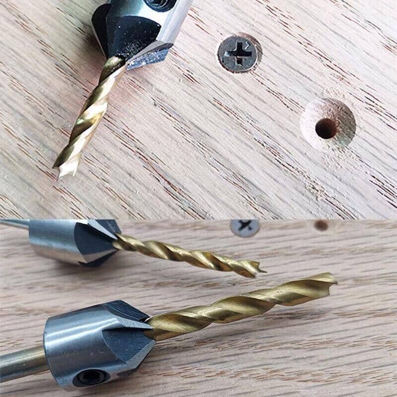 Countersink Drill Bit Set, 8 Piece 3 to 10 mm 5 Flute Woodworking Reamer - view 5