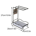 Countertop Kitchen Sink Caddy Organiser with Drain Rack and Cloth Rail - view 3