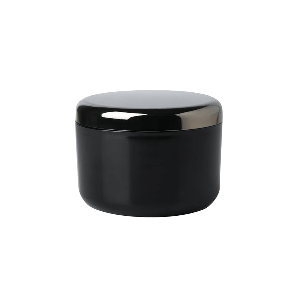 Covered Ashtray with Lid, Minimalist Ash Proof 11.2 x 8 cm - Black