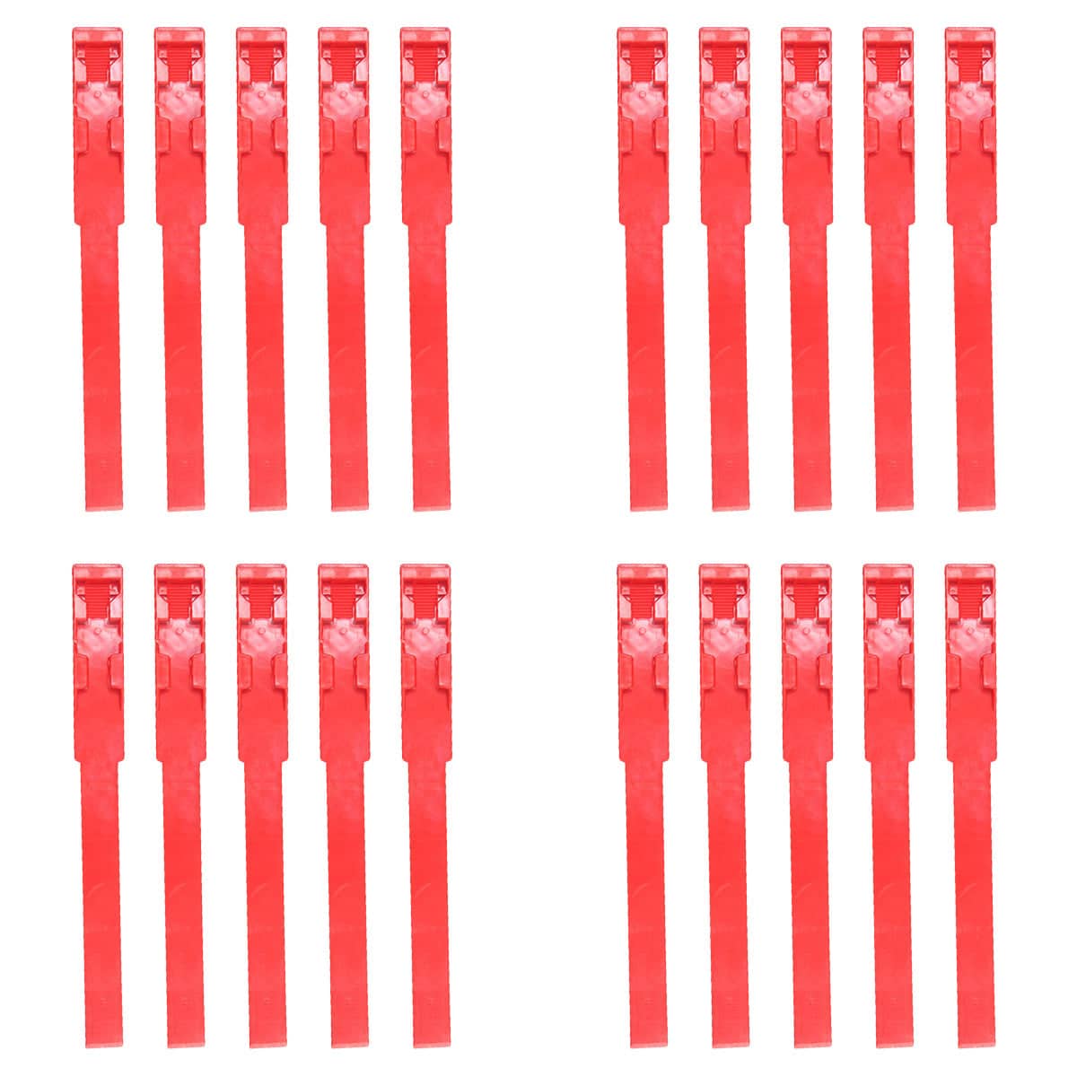 Cow Identification Foot Bands, Pack of 20 - Red