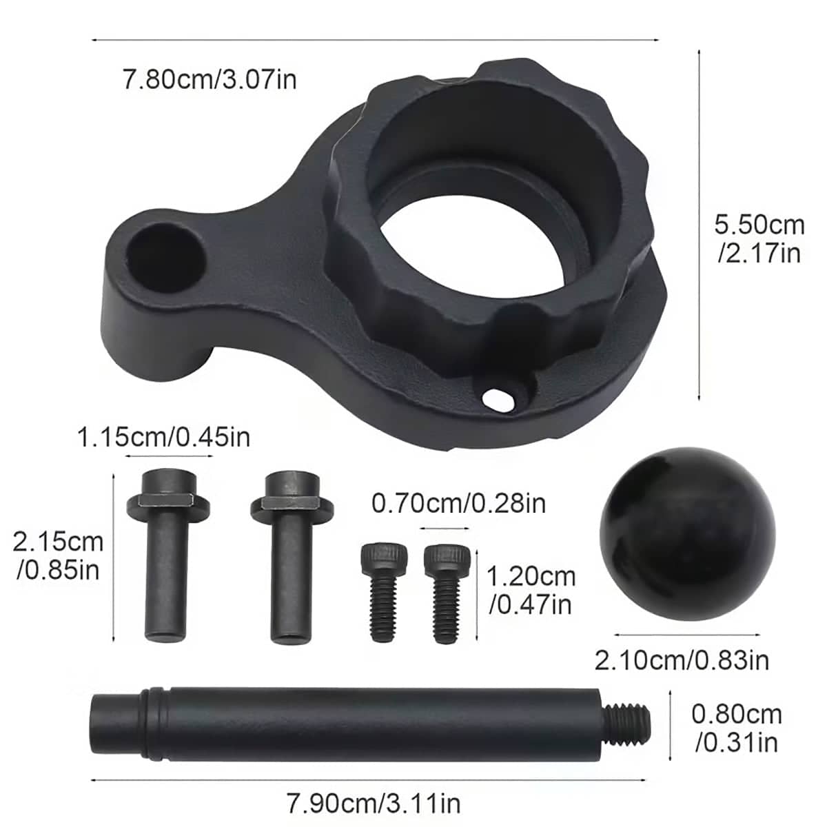 Crankshaft Locking Tool Set in Chromium Vanadium Steel for EA288 1.4 1.6 2.0 TDI Engines - view 3