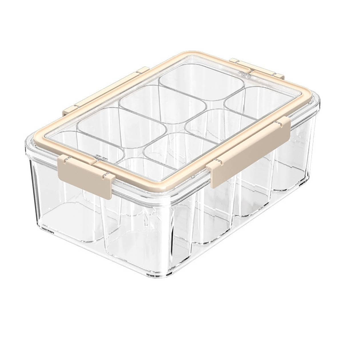 Cream Sealed Spice Storage Box with Handle and Divided Compartments - view 2