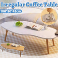 Creative Irregular Coffee Table with Waterproof Easy Clean Top - Natural Wood - view 2