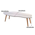Creative Irregular Coffee Table with Waterproof Easy Clean Top - Natural Wood - view 4