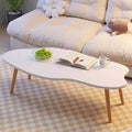 Creative Irregular Coffee Table with Waterproof Easy Clean Top - Natural Wood - view 5