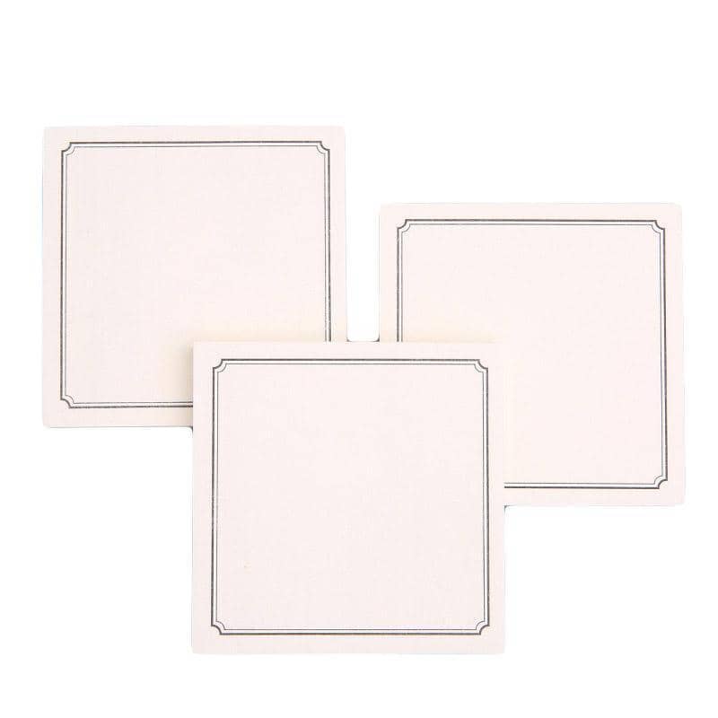 Creative Sticky Notes Tearable Square Note Pads for Students and Office - Frame Style, White