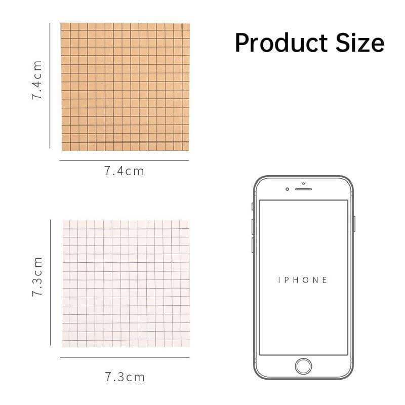 Creative Sticky Notes Tearable Square Note Pads for Students and Office - Frame Style, White - view 4