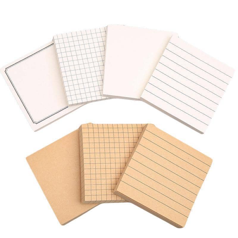 Creative Sticky Notes Tearable Square Note Pads for Students and Office - Void Style, White - view 3