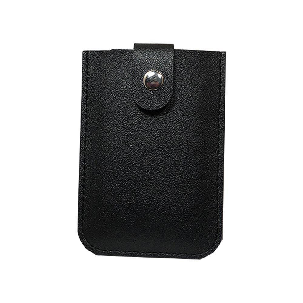 Credit Card Holder, Pull-Out Faux Leather - Black