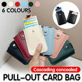 Credit Card Holder, Pull-Out Faux Leather - Black - view 2