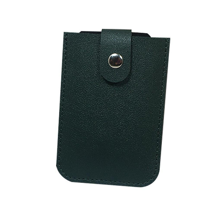Credit Card Holder, Pull-Out Faux Leather - Dark Green