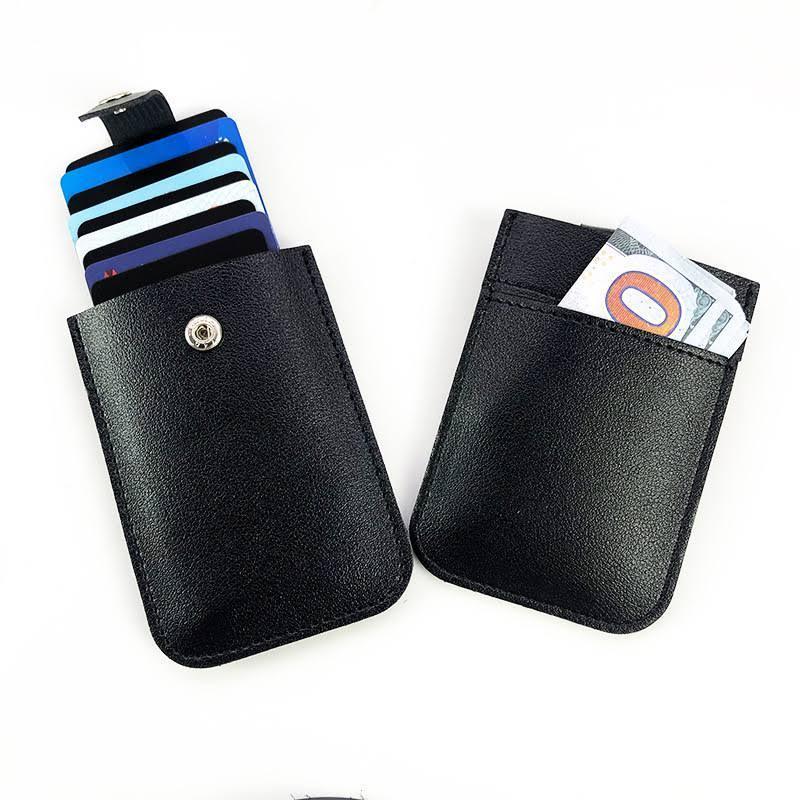Credit Card Holder, Pull-Out Faux Leather - Pink - view 3