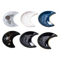 Crescent Moon Ceramic Jewellery Dish and Decorative Plate - Black with Gold Stars and Speckles - view 3