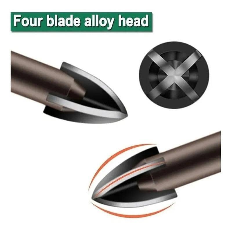 Cross Tip Glass and Tile Drill Bit Set - 7 Sizes from 3 mm to 12 mm - view 3