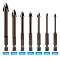 Cross Tip Glass and Tile Drill Bit Set - 7 Sizes from 3 mm to 12 mm - view 4