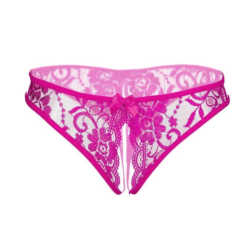 Crotchless Underwear for Women - Rose Red