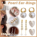 Crystal and Pearl Tassel Drop Earrings for Women - Long Chain Drop - view 2