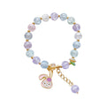 Crystal Charm Beaded Bracelet with Tree and Flower Design - Number 2