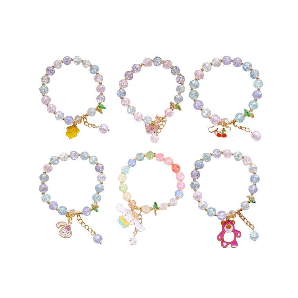 Crystal Charm Beaded Bracelet with Tree and Flower Design - Number 3 - view 3