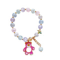 Crystal Charm Beaded Bracelet with Tree and Flower Design - Number 4