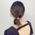 Crystal Elastic Hair Tie - Gold Square Frame Design - view 4