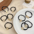 Crystal Elastic Hair Tie - Gold Square Frame Design - view 5