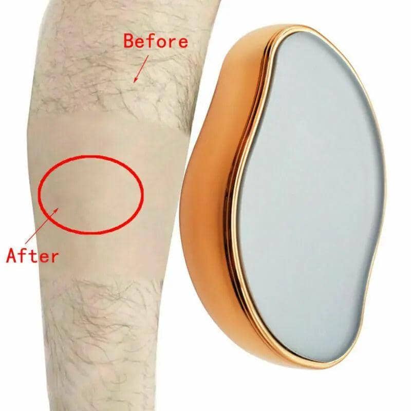 Crystal Hair Removal Eraser Glass Exfoliating Hair Remover for Women and Men - Silver - view 4