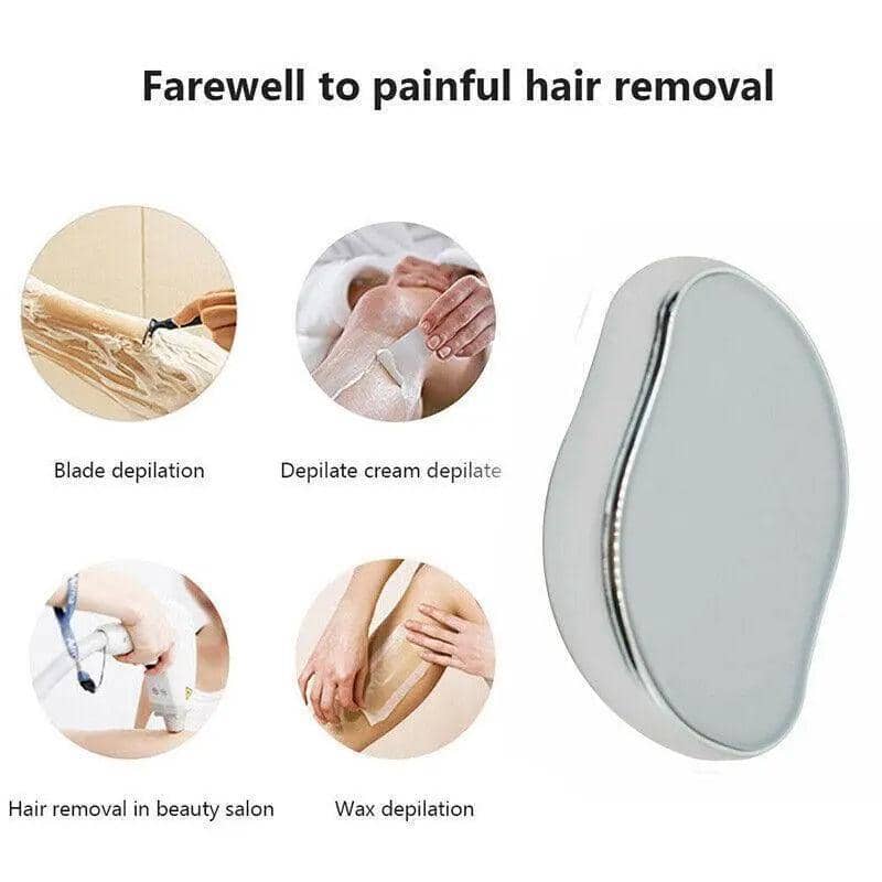 Crystal Hair Removal Eraser Glass Exfoliating Hair Remover for Women and Men - Silver - view 5