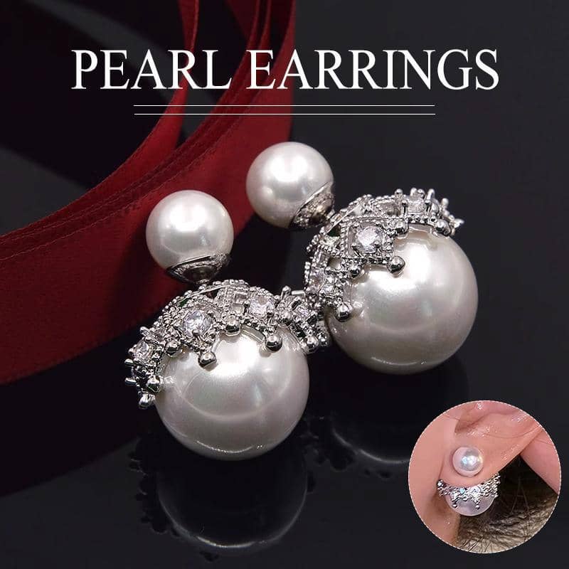 Crystal Rhinestone Pearl Ear Studs Earrings for Women Weddings and Parties