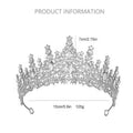 Crystal Rhinestone Tiara Crown - Antique Gold with Black Crystals - view 4