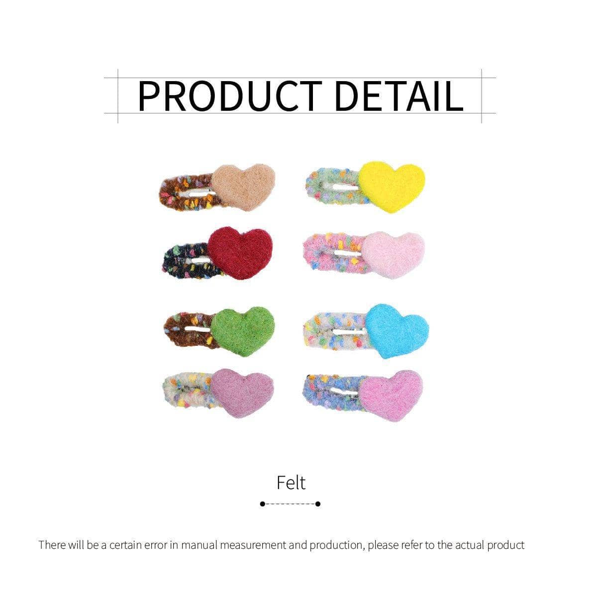 Cube Animal Felt Hair Clips, Pack of 2 - Chick - view 4