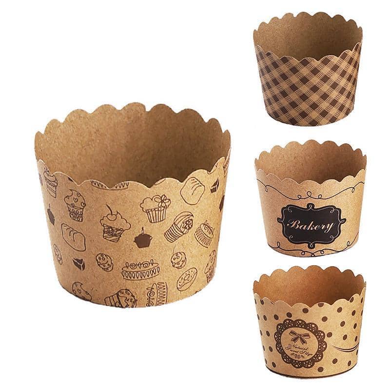 Cupcake Baking Cups Kraft Paper Liners, Pack of 1000 - Chevron - view 3