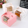 Cupcake Boxes with Window and Handle, Pack of 25 - Brown, 4-Cup - view 5