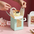 Cupcake Boxes with Window and Handle, Pack of 50 - Green - view 5