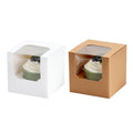 Cupcake Packaging Boxes with Transparent Window, Pack of 50 - Kraft - view 3