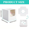 Cupcake Packaging Boxes with Transparent Window, Pack of 50 - Kraft - view 4