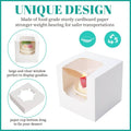 Cupcake Packaging Boxes with Transparent Window, Pack of 50 - Kraft - view 5