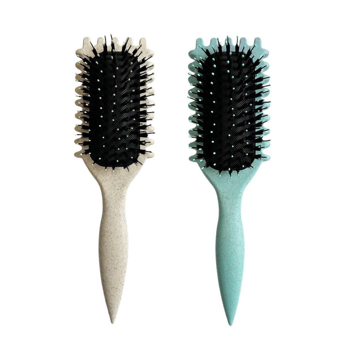 Curl Defining Hair Brush with Ergonomic Handle, 22 x 7.5 cm - Green - view 3
