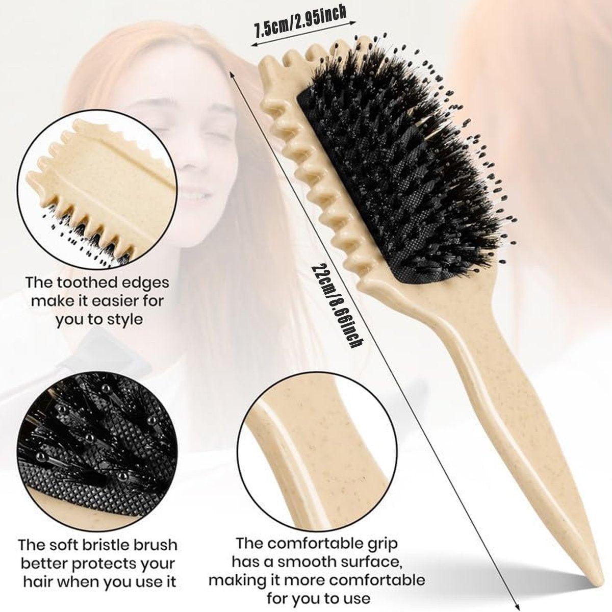 Curl Defining Hair Brush with Ergonomic Handle, 22 x 7.5 cm - Green - view 4