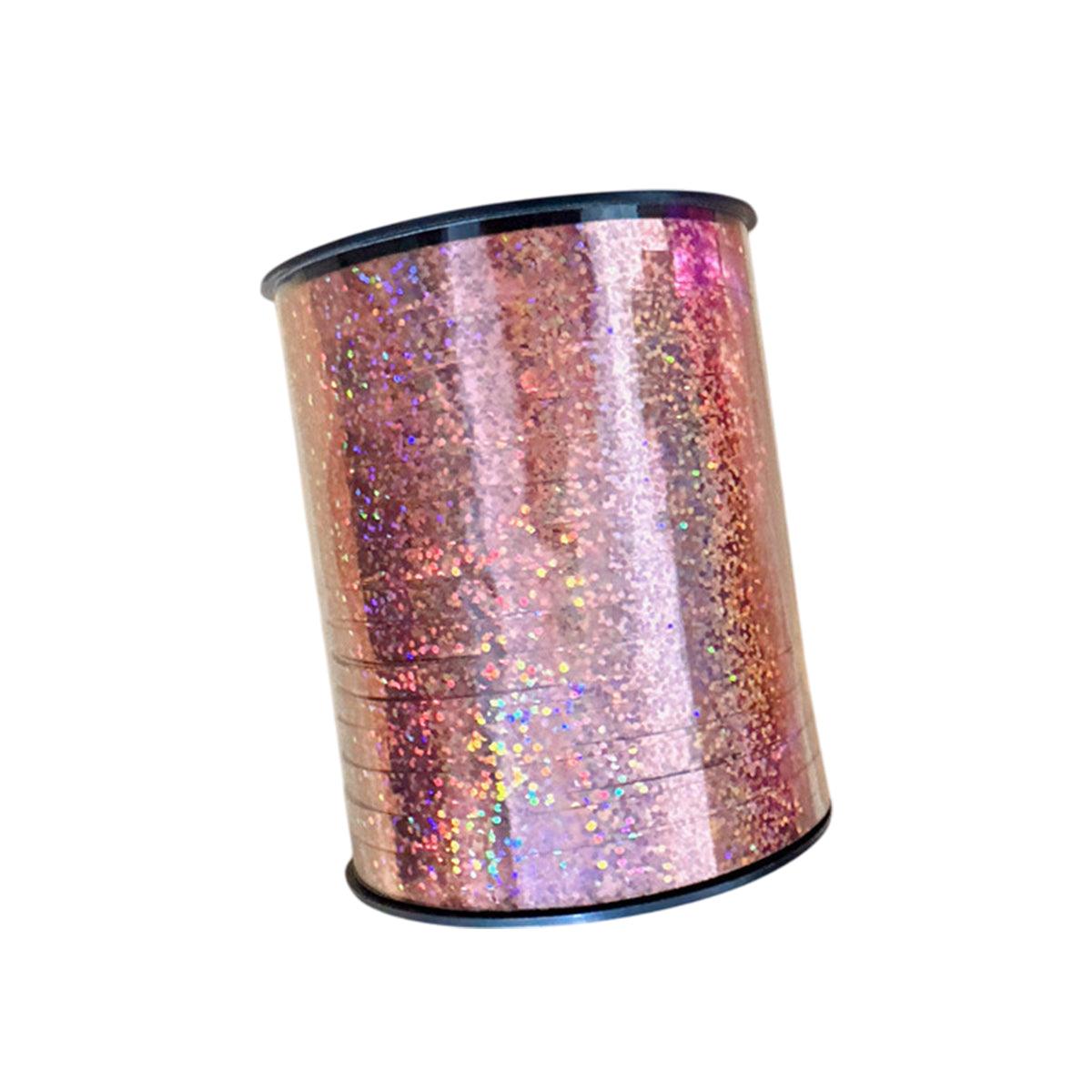 Curling Balloon Ribbon 5mm x 400m - Laser Rose Gold