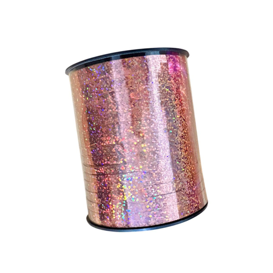 Curling Balloon Ribbon 5mm x 400m - Laser Rose Gold