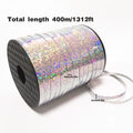 Curling Balloon Ribbon 5mm x 400m Roll for Gift Wrap - Holographic Silver - view 4