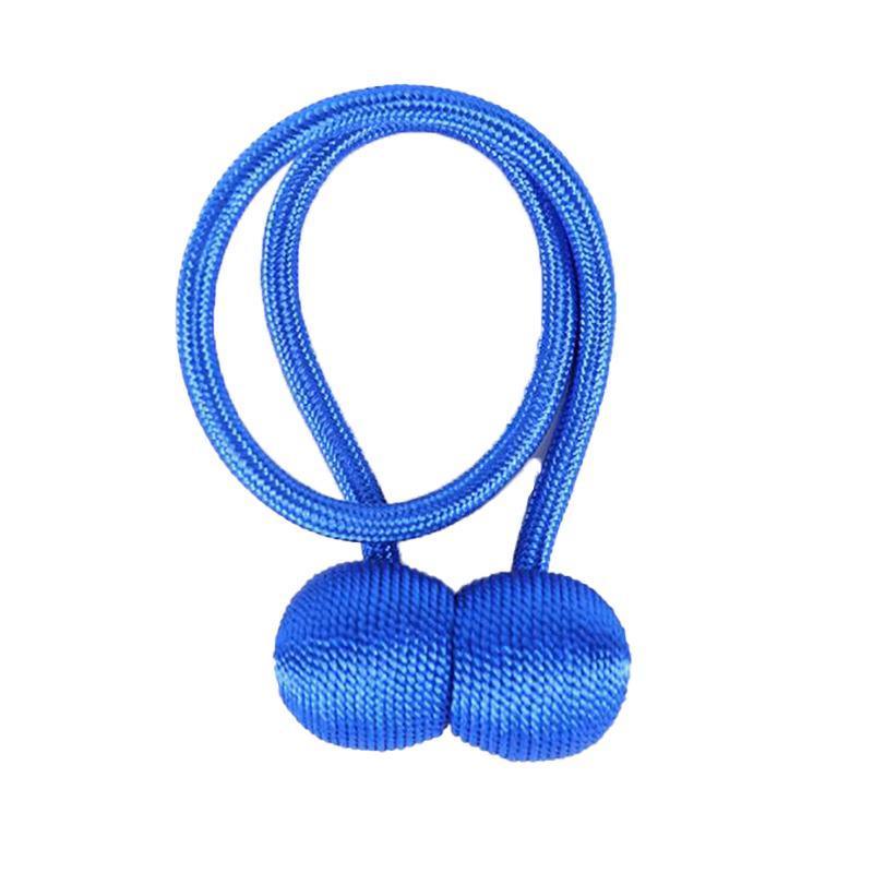 Curtain Tieback with Ball Clasp, Single - Blue
