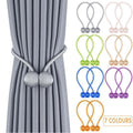 Curtain Tieback with Ball Clasp, Single - Blue - view 2