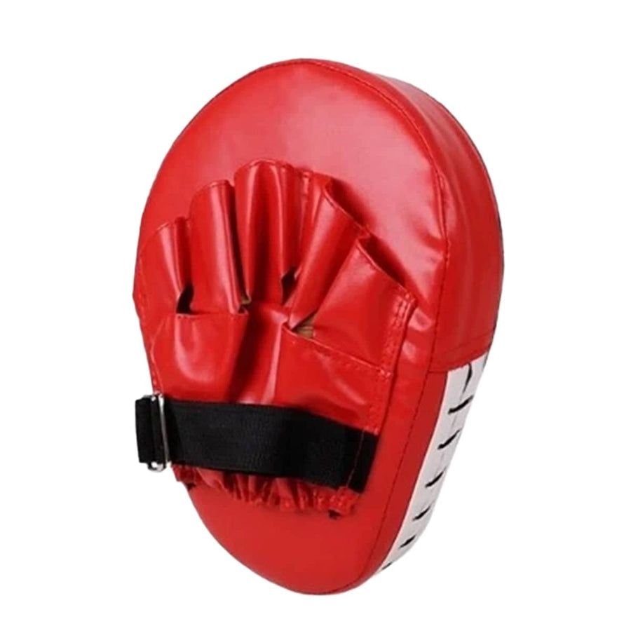 Curved Hand Target Pad for Boxing and Taekwondo, Faux Leather - Red
