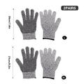 Cut Resistant Gloves Anti Slip Abrasion Resistant Garden Woodworking - Pack of 2 Pairs Extra Large 21 cm - view 4