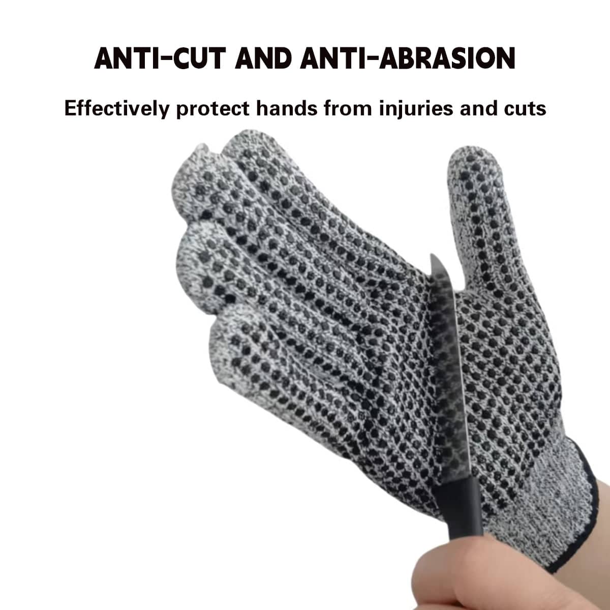 Cut Resistant Gloves Anti Slip Abrasion Resistant Garden Woodworking - Pack of 2 Pairs Extra Large 21 cm - view 5