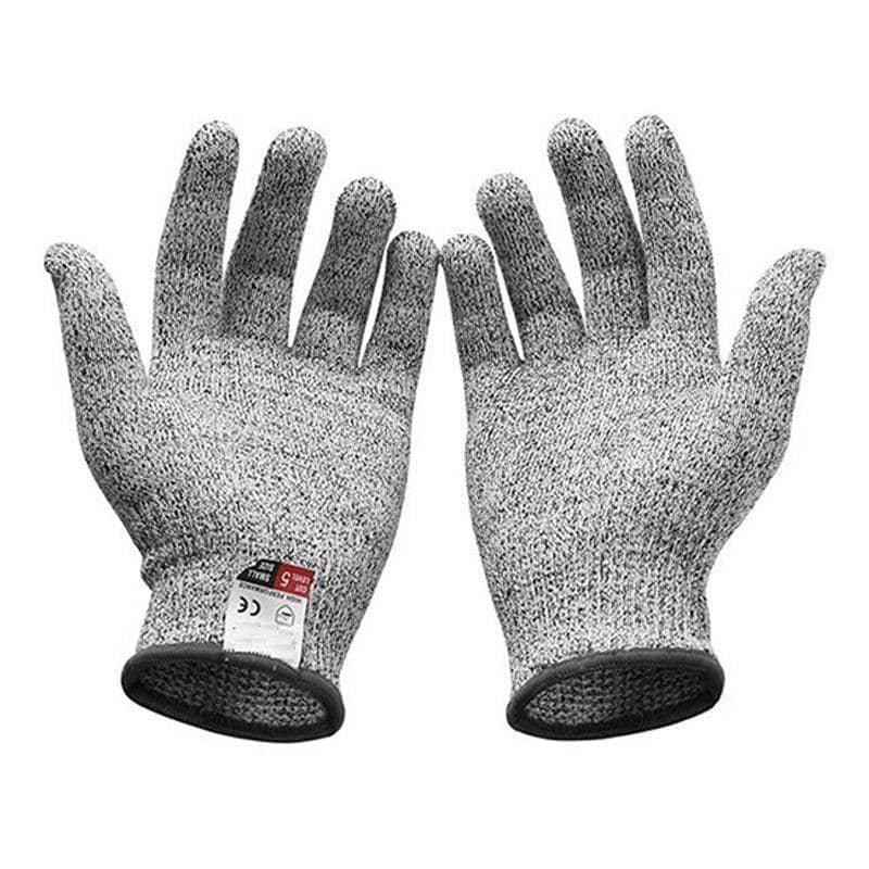 Cut Resistant Gloves for Kitchen and Food Prep - Grey, Large (24 cm)