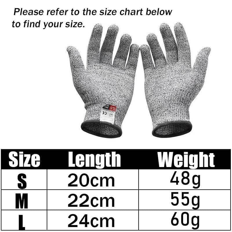 Cut Resistant Gloves for Kitchen and Food Prep - Grey, Large (24 cm) - view 3