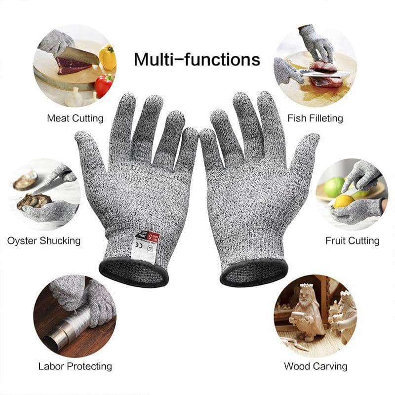 Cut Resistant Gloves for Kitchen and Food Prep - Grey, Large (24 cm) - view 4